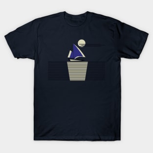 Sailing Boat Moon Night Seascape T-Shirt